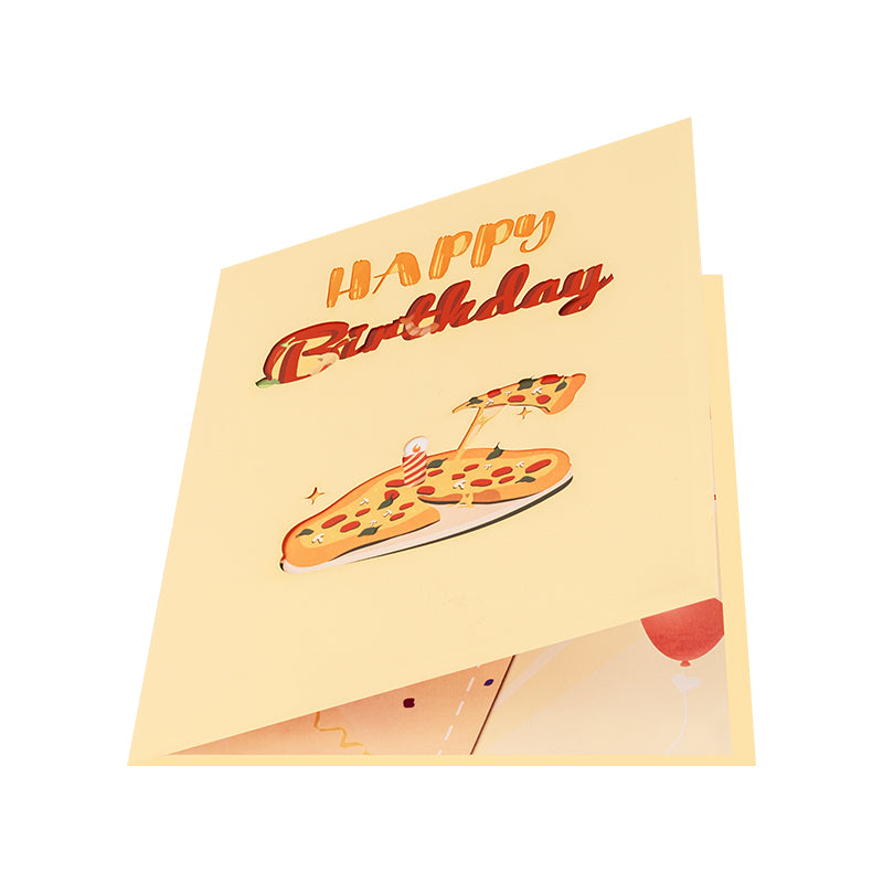 Slice of Celebration 3D Pizza Pop Up Birthday Card