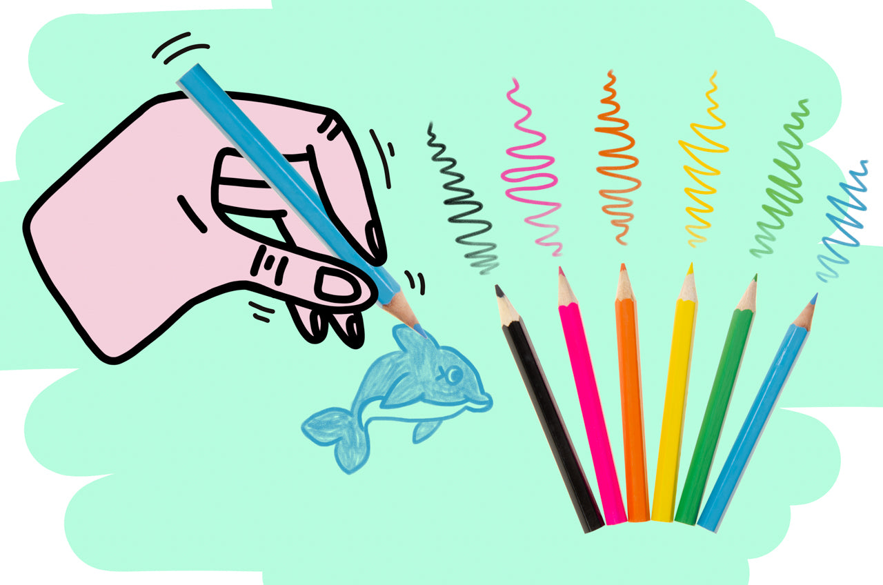 6 Pieces Sea Animals Colored Pencils 9cm