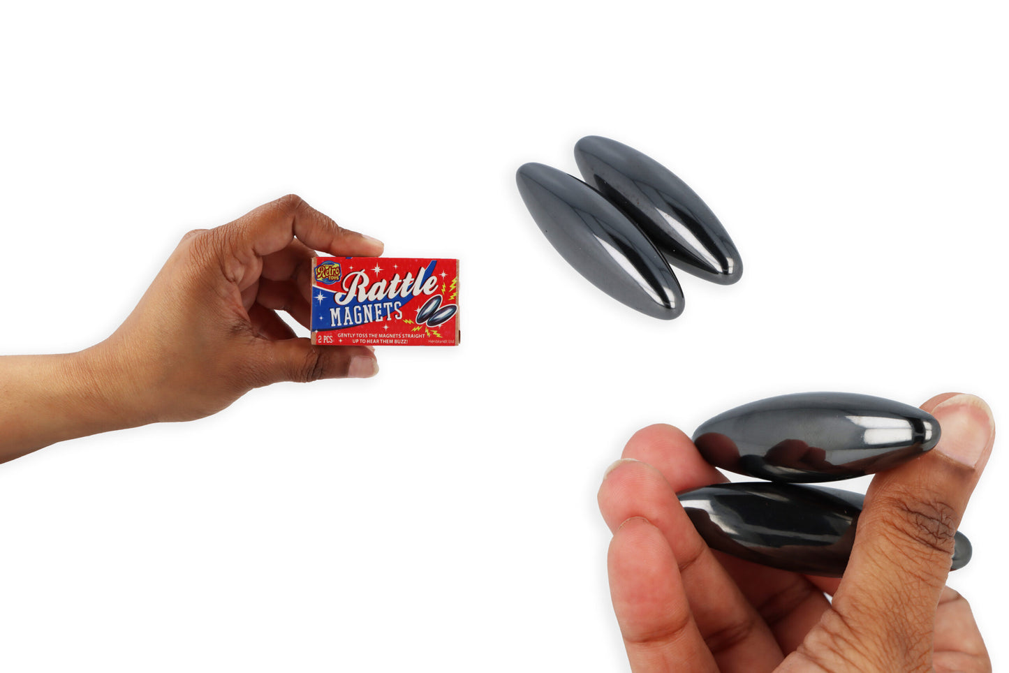 Pack of 12 Rattle Magnets Twin-Pack