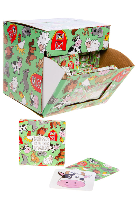 Box of 60 Farm Animals Mini Memory Games 28 Cards