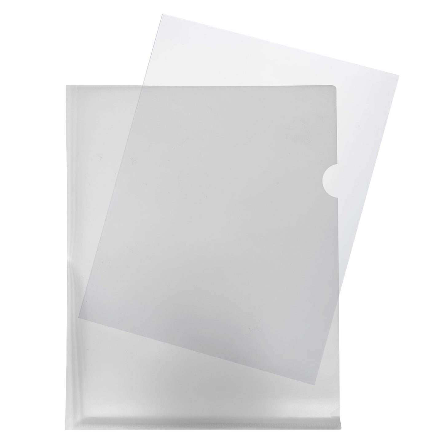 Pack of 200 A4 Clear L Shaped Open Top and Side Report File Folders