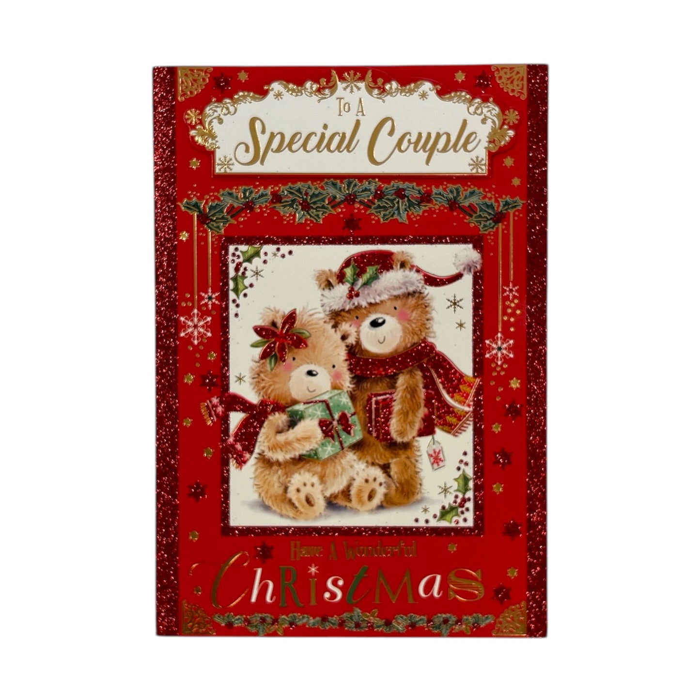 Beautiful Couple Bears Design To a Special Couple Christmas Card