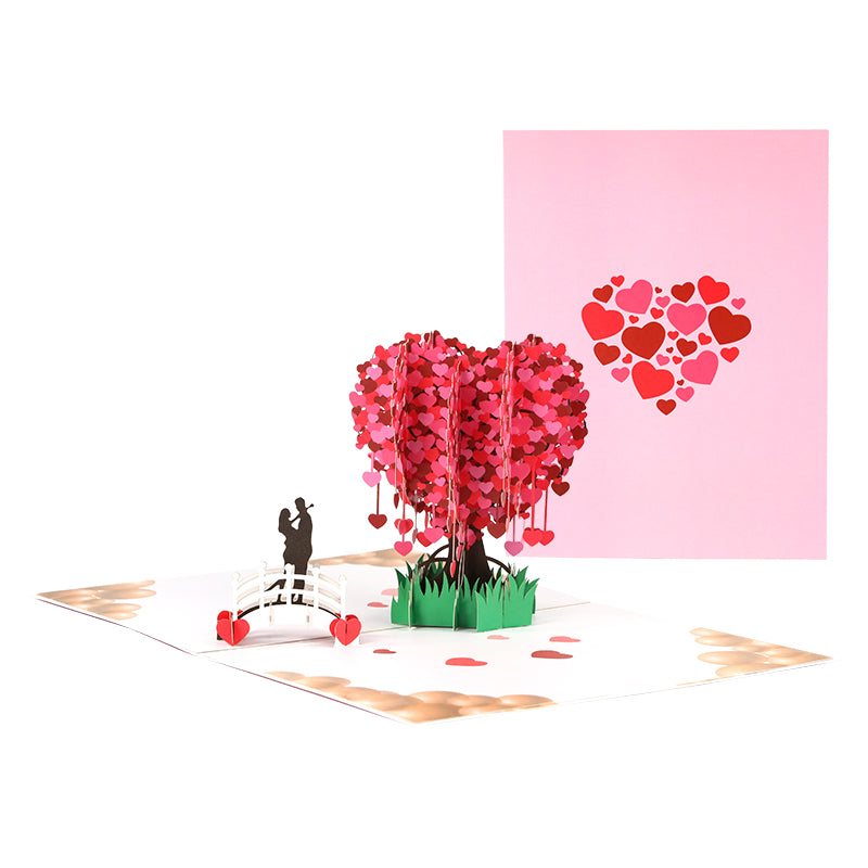 Whispers of Love Heart Tree 3D Pop Up Valentine’s Day Card - Wedding Anniversary