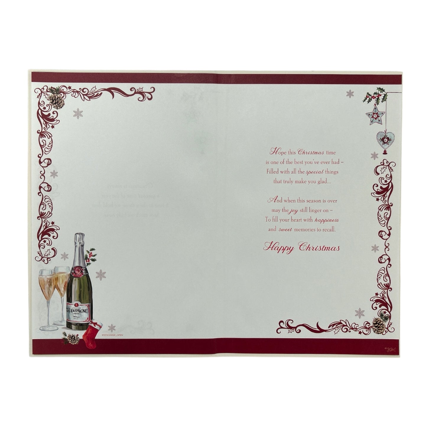 To Both of You Elegant Christmas Celebration Card
