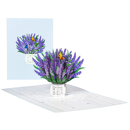 Purple Whispers Lavender Bouquet Greeting Card - Mother's Day Thank You Birthday