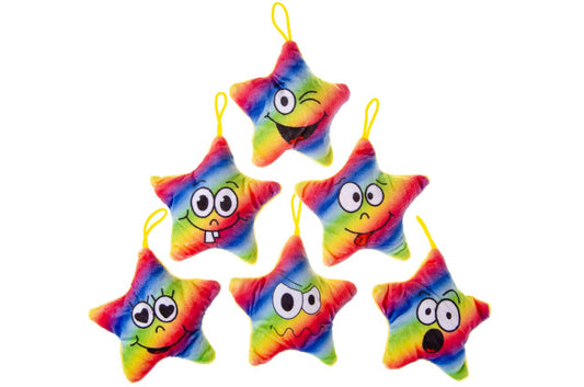 Pack of 24 Plush Rainbow Star 10cm