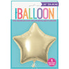 20" Gold Solid Star Foil Balloon