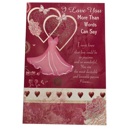 I Love you More Then Words Can Say Sentimental Verse Valentine's Day card