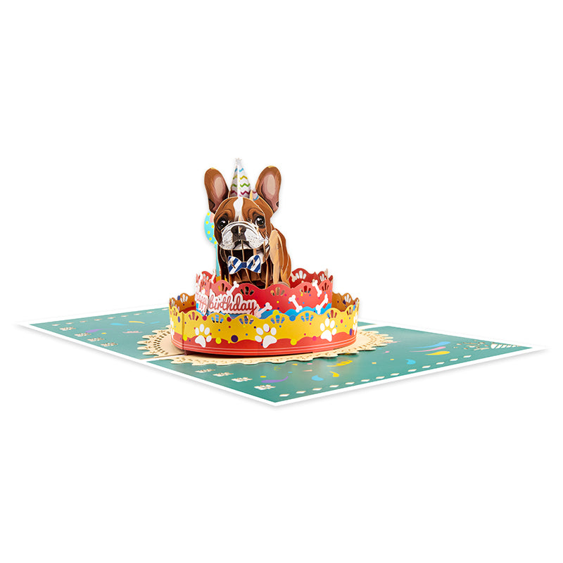 Pawty Time 3D Dog Birthday Cake Pop Up Card