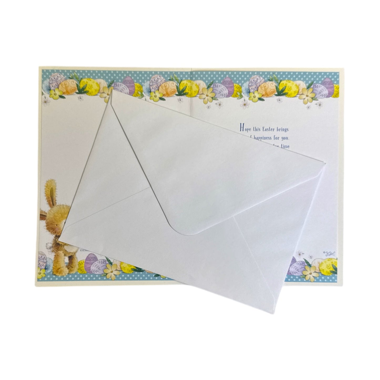 Just For You Rabbit And Chicks Design Open Easter Card