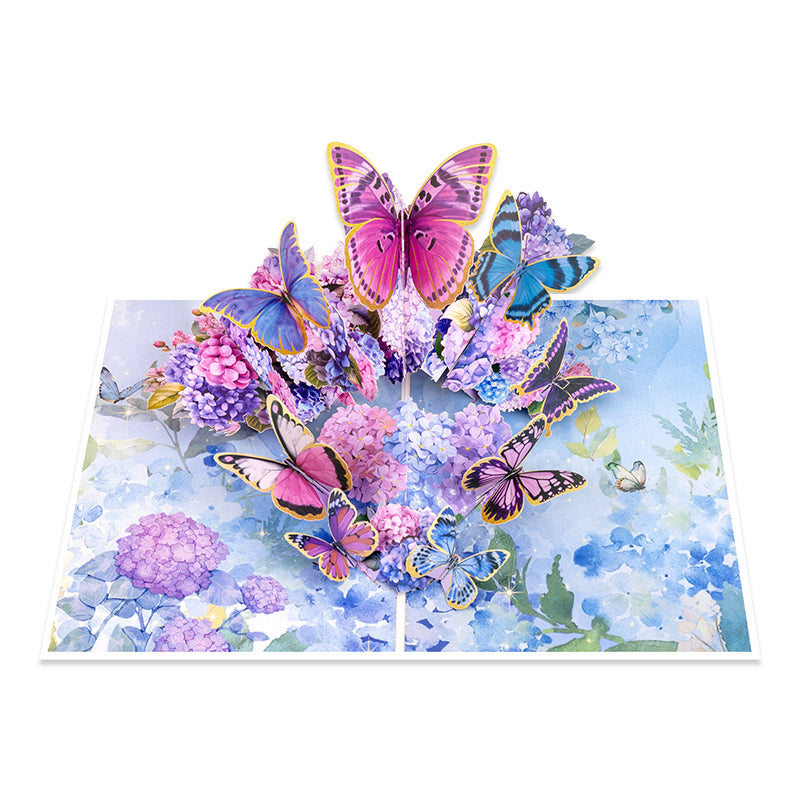 Fluttering Grace Pop Up Butterfly 3D Pop Up Card