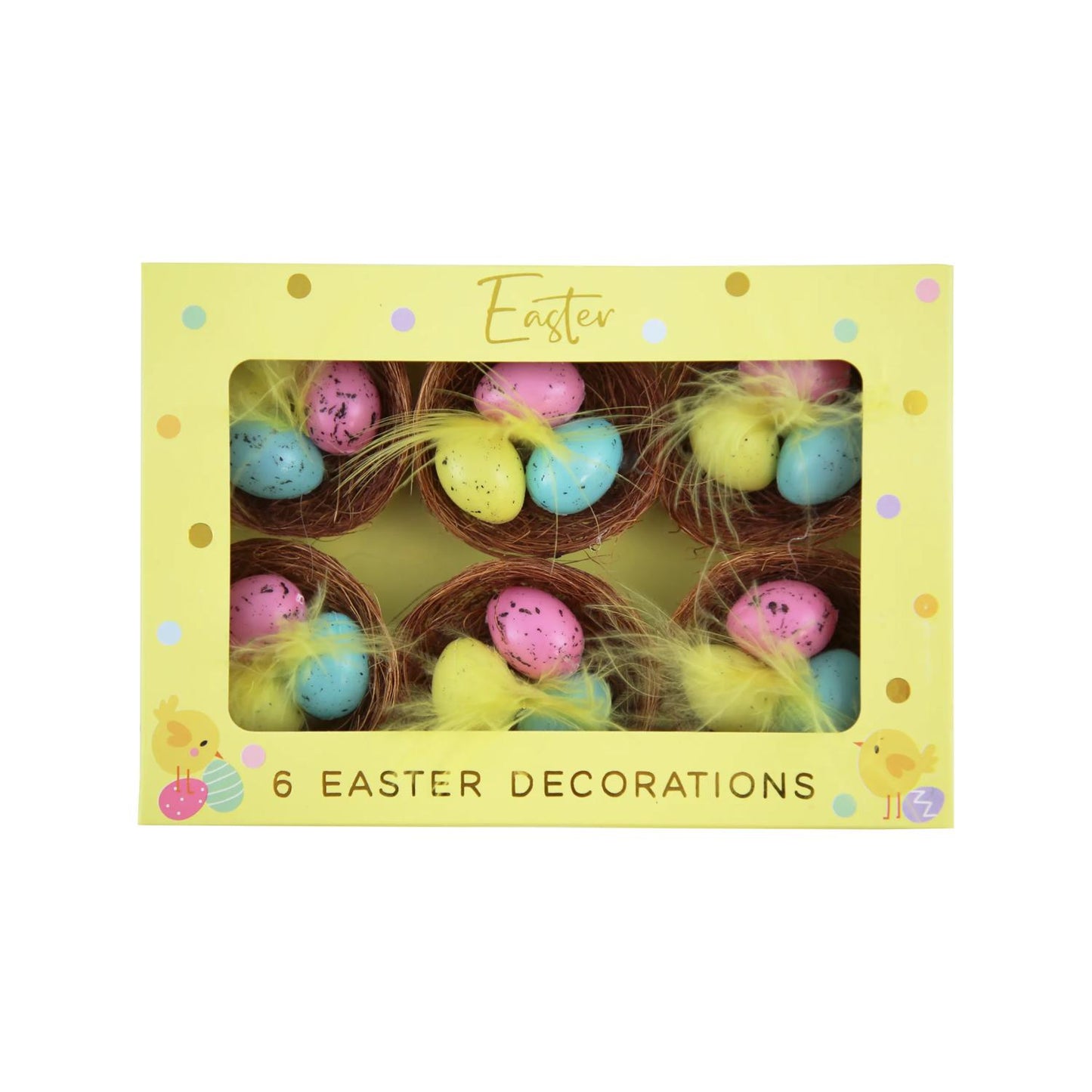 Pack of 6 Easter Egg Baskets Decorations