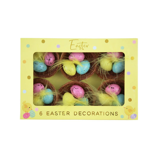 Pack of 6 Easter Egg Baskets Decorations