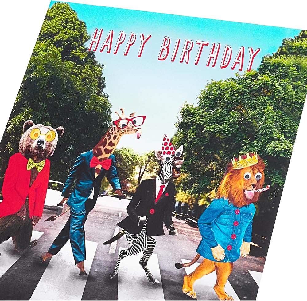 Parklife Animal Zebra Crossing Design Birthday Card