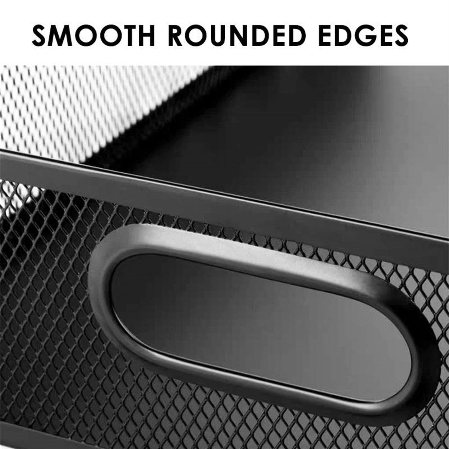 Black Multi-layer Desktop Document Storage Basket Rack 35 x 30 x 27.5cm