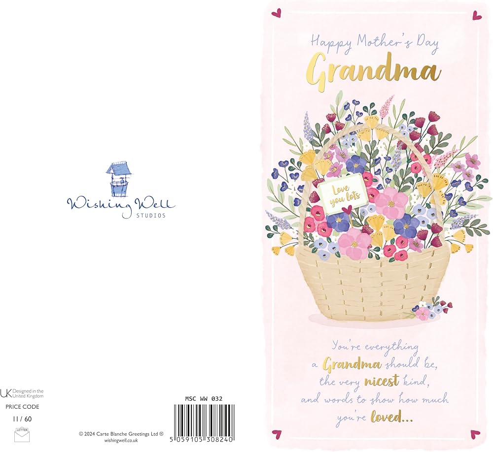 Flower Basket Grandma Mother's Day Card