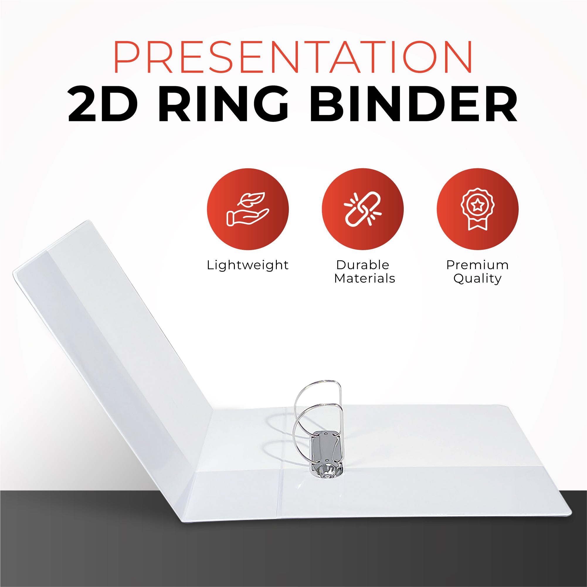 A4 White 4” (101mm) Presentation 2D Ring Binder with Fully Customisabl ...