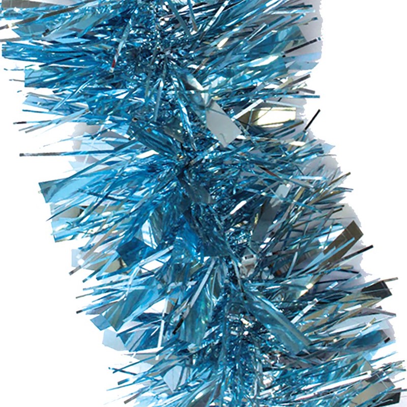 2m Christmas Chunky Pale Blue Tinsel