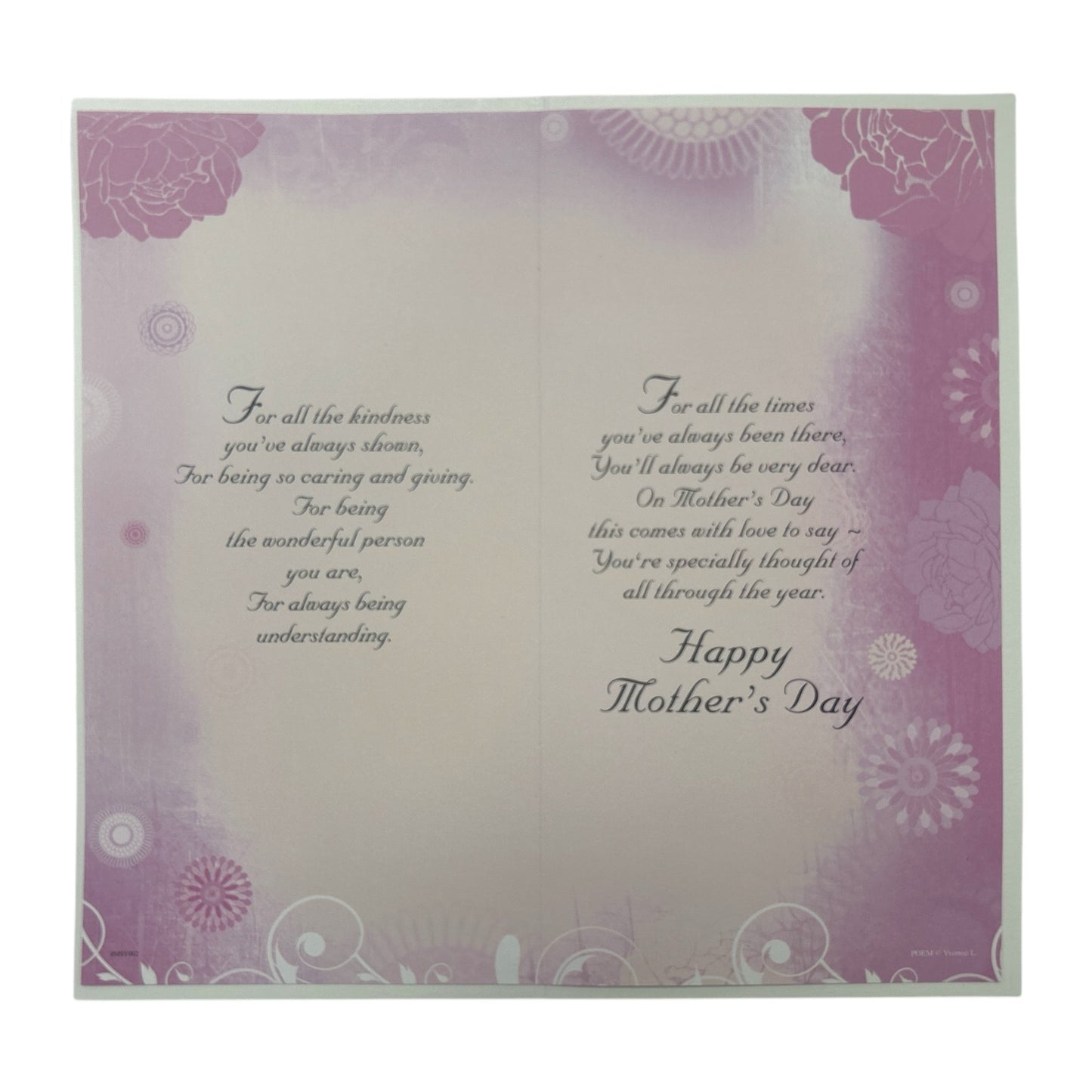 With Love and Warm Wishes Purple & Pink Mother's Day Card