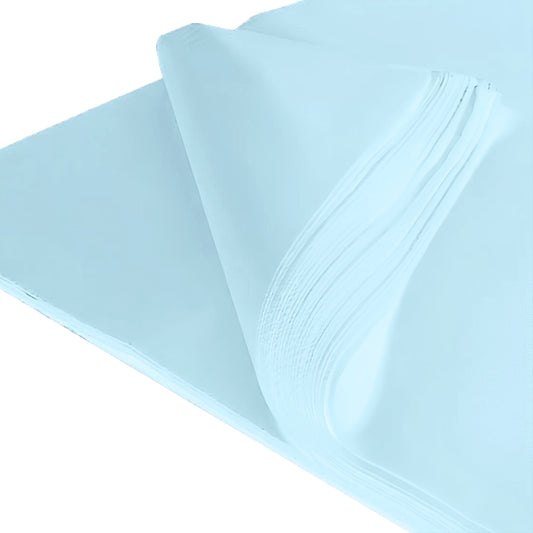 Baby Blue Tissue Paper 500 x750mm 480 Sheets Per Ream - Ideal for Gift Wrapping and Flourists