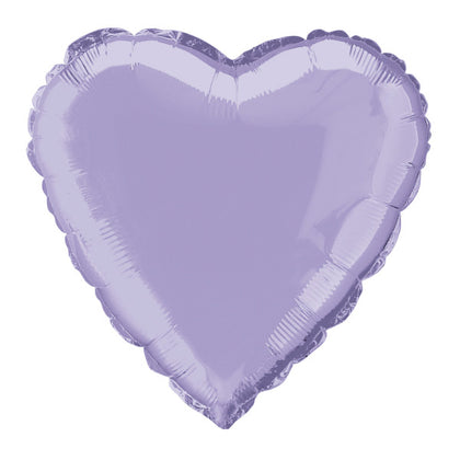 Lavender Solid Heart Foil Balloon 18