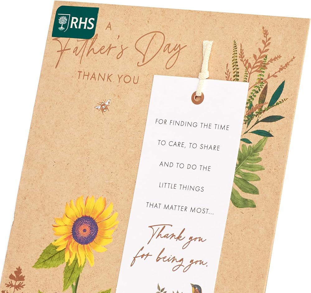 Sunflowers Desgin and Bookmark Father's Day Card