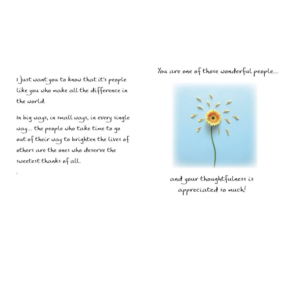 Thank You with A Note of Gratitude Heartfelt Sentimental Verses Fold Out Keepsake Card