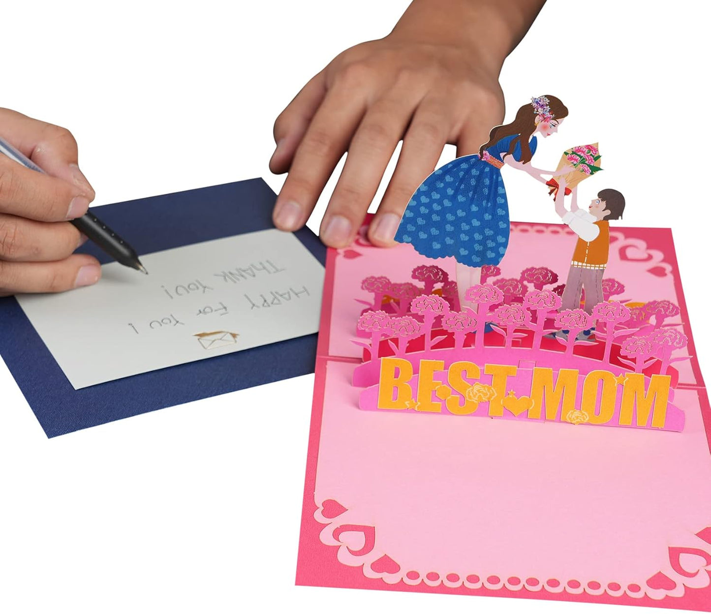 Best Mom & Kids Heartfelt 3D Pop Up Mother's Day Card