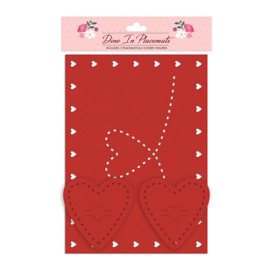 Valentine's Heart Dine In Placemat Set