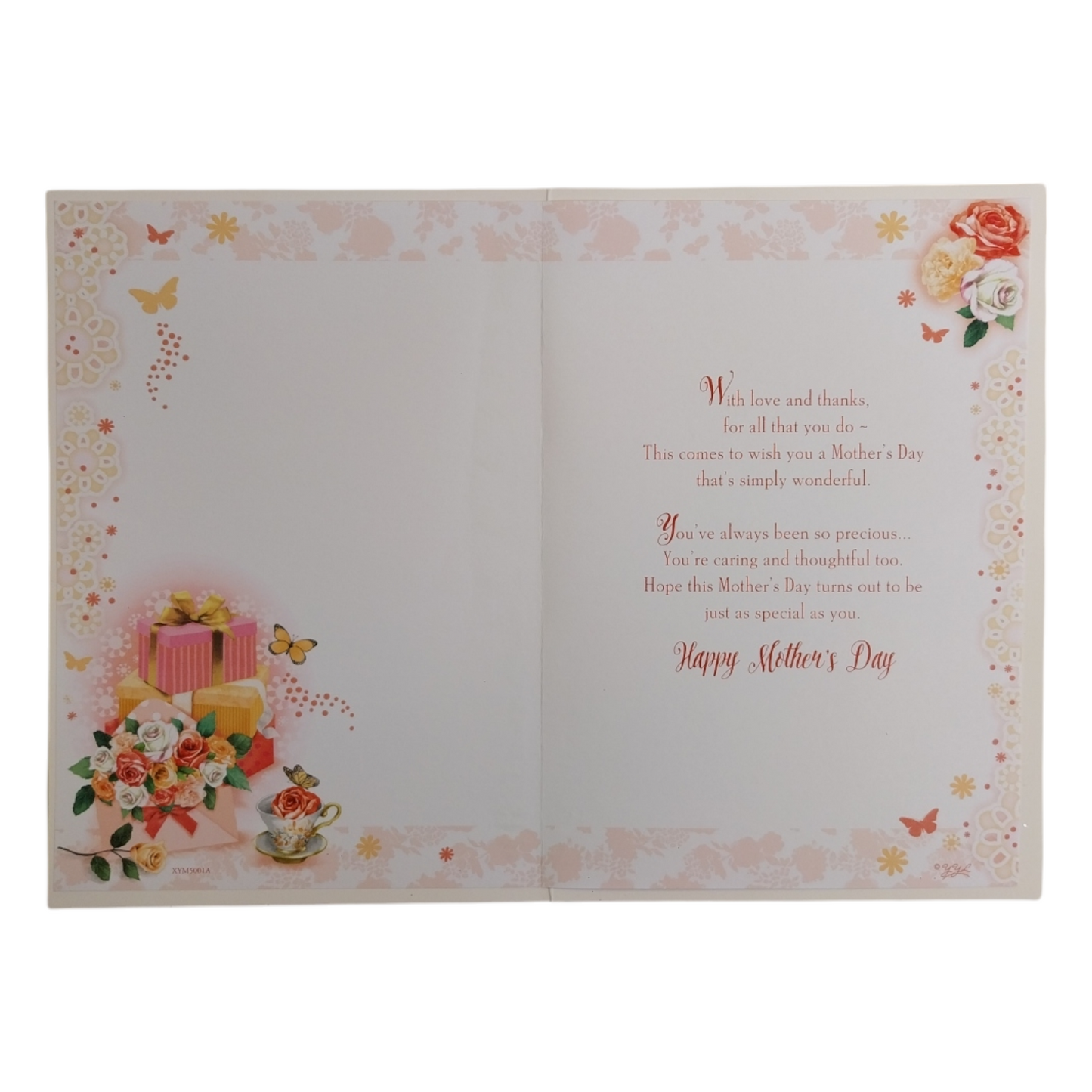 Beautiful Roses And Gift Design Mother's Day Card