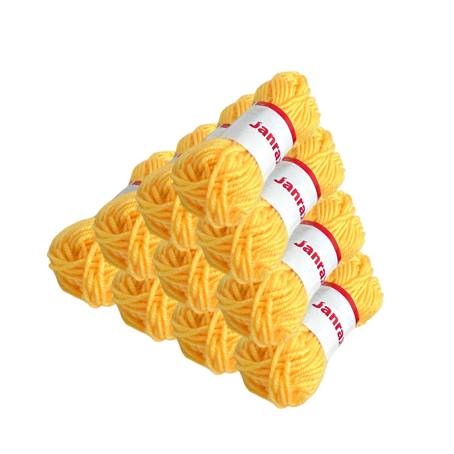 Light Yellow Acrylic Yarn Roll – 10g, 4 Strand 8 Ply Knitting Wool