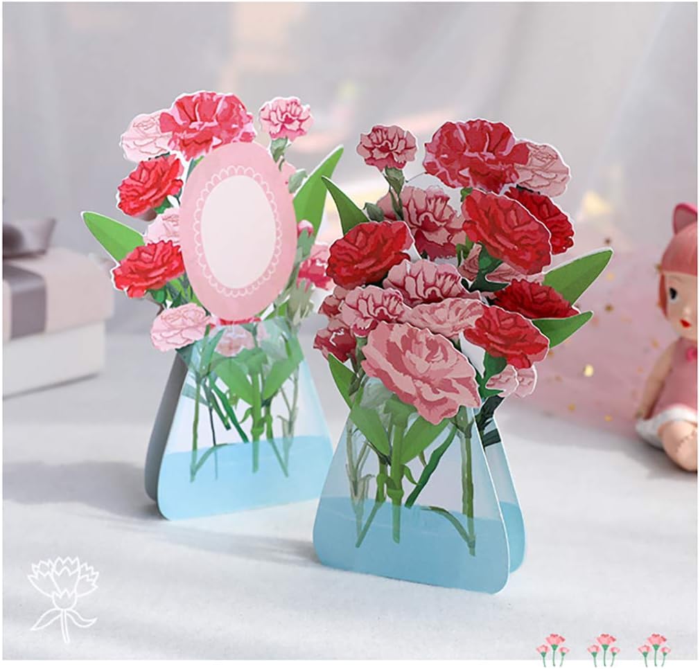 Blooming Tulip Wishes 3D Pop Up Greeting Card - Valentine's Birthday Anniversary