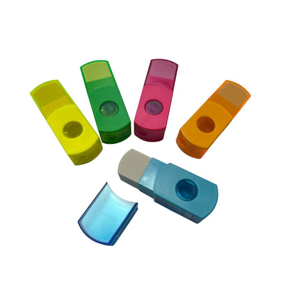 Single Two In One Neon Combination Sharpener Eraser