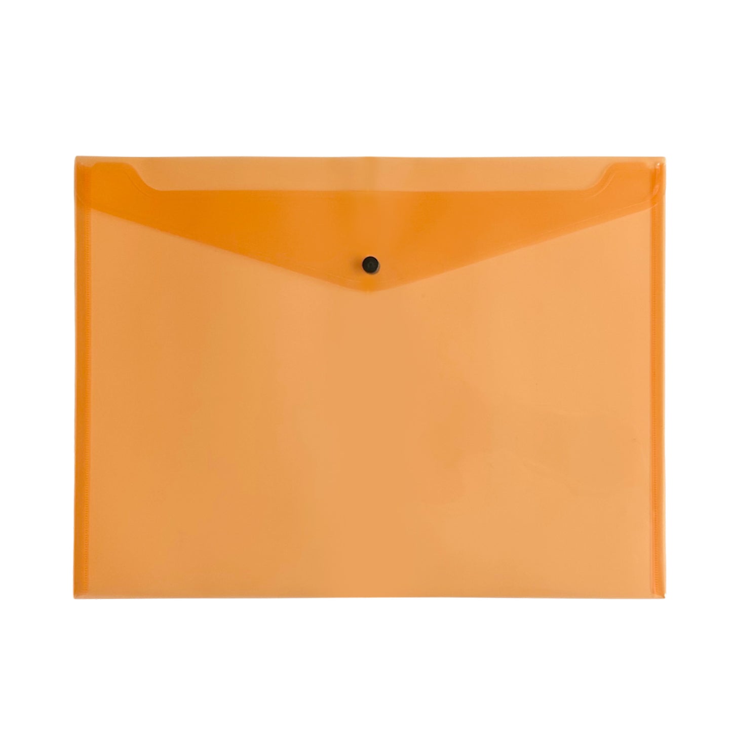 Pack of 12 Janrax A3 Orange Document Wallets - Button Stud Folder
