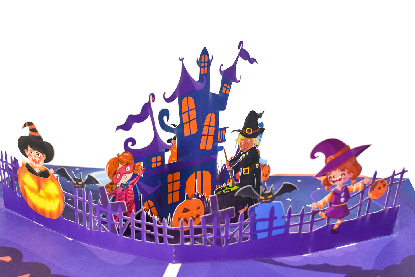Ghost Castle Hijinks Festive Pop Up Halloween Greeting Card
