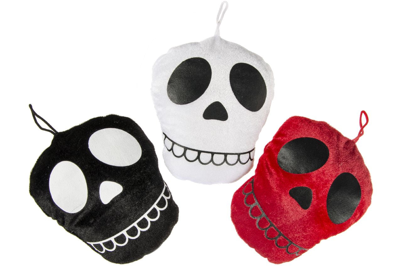 Single Halloween Skull Face Super Soft Plush 17 x 14cm