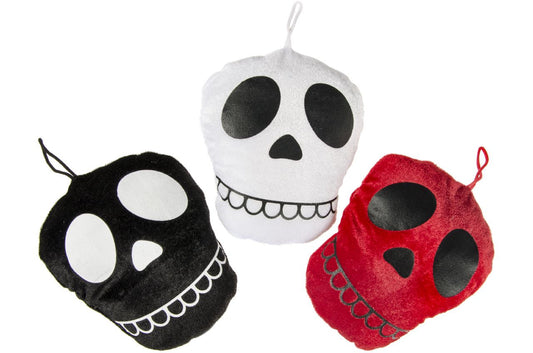Single Halloween Skull Face Super Soft Plush 17 x 14cm