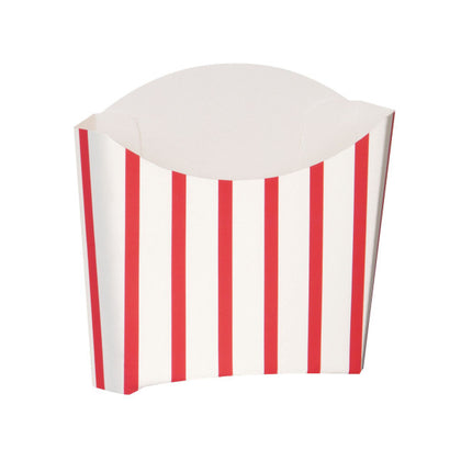 Pack of 8 Red & White Striped Paper Snack Containers