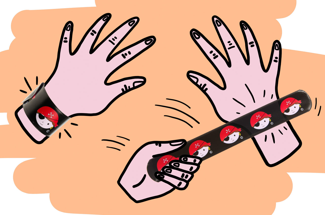 Pack of 12 Pirate Snap Bracelets