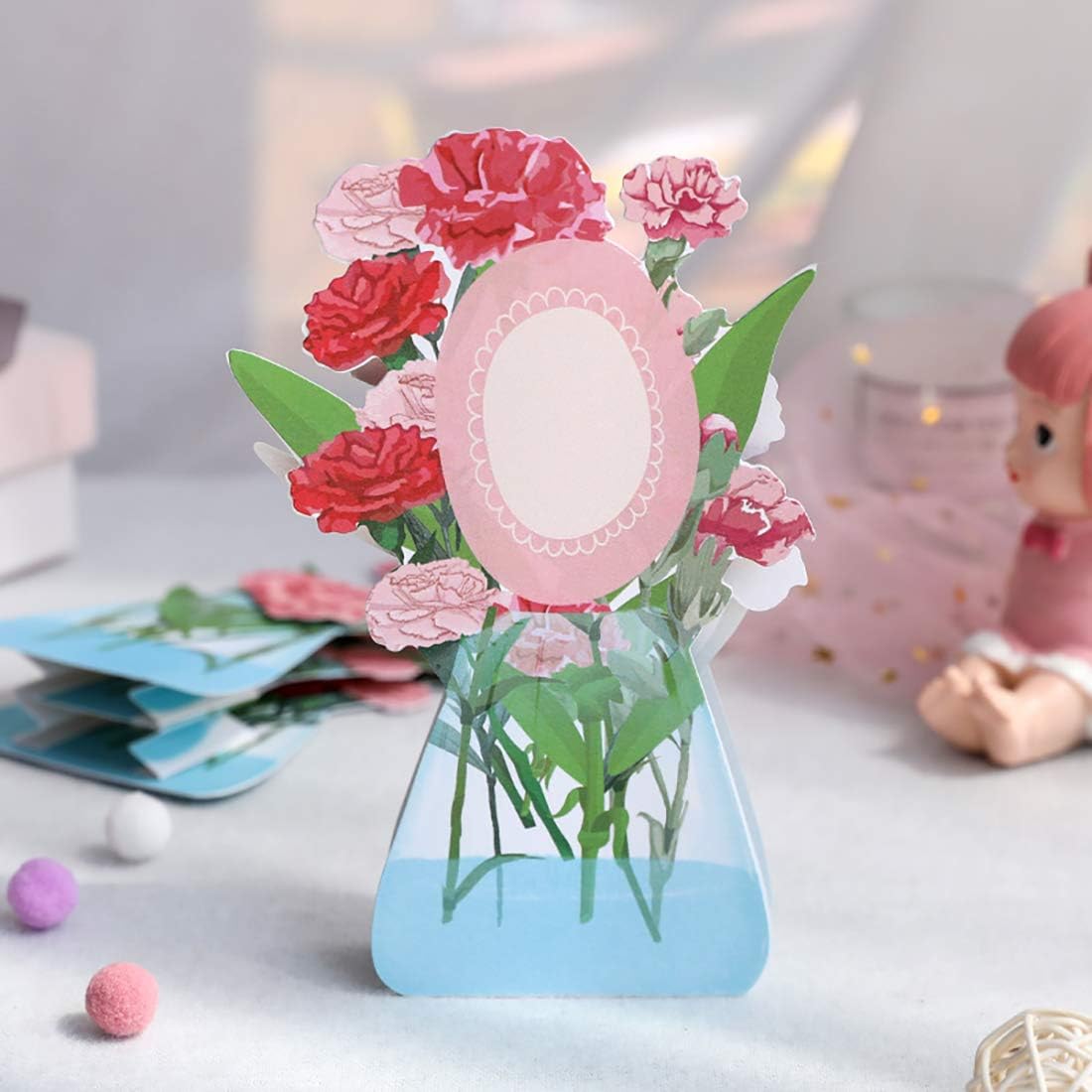Blooming Tulip Wishes 3D Pop Up Greeting Card - Valentine's Birthday Anniversary