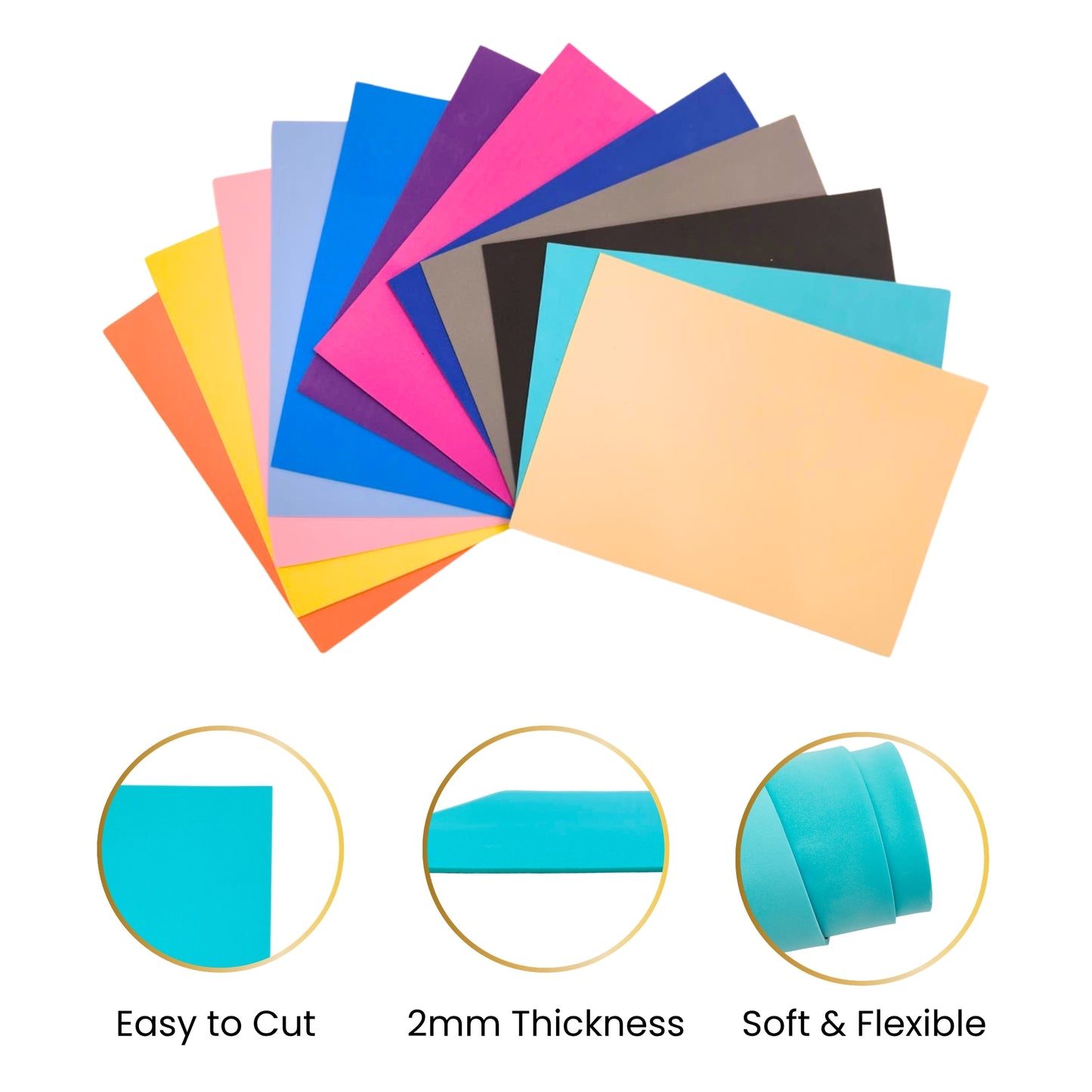 Pack of 10 A4 Green Coloured Eva Foam Sheets