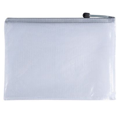 Pack of 12 A3 Grey PVC Mesh Zip Bags