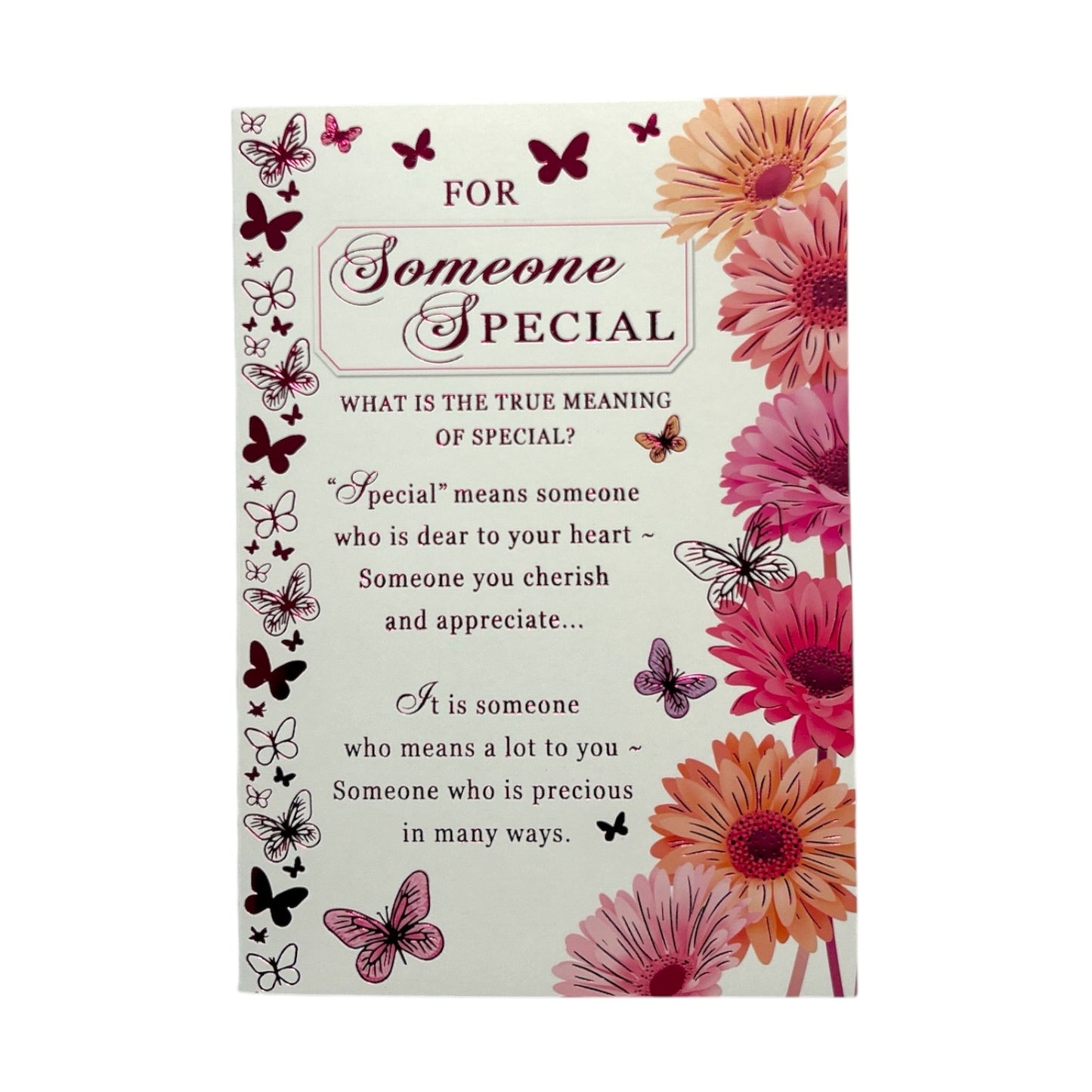 For Someone Special Heartfelt Sentimental Verses Open Greeting Card
