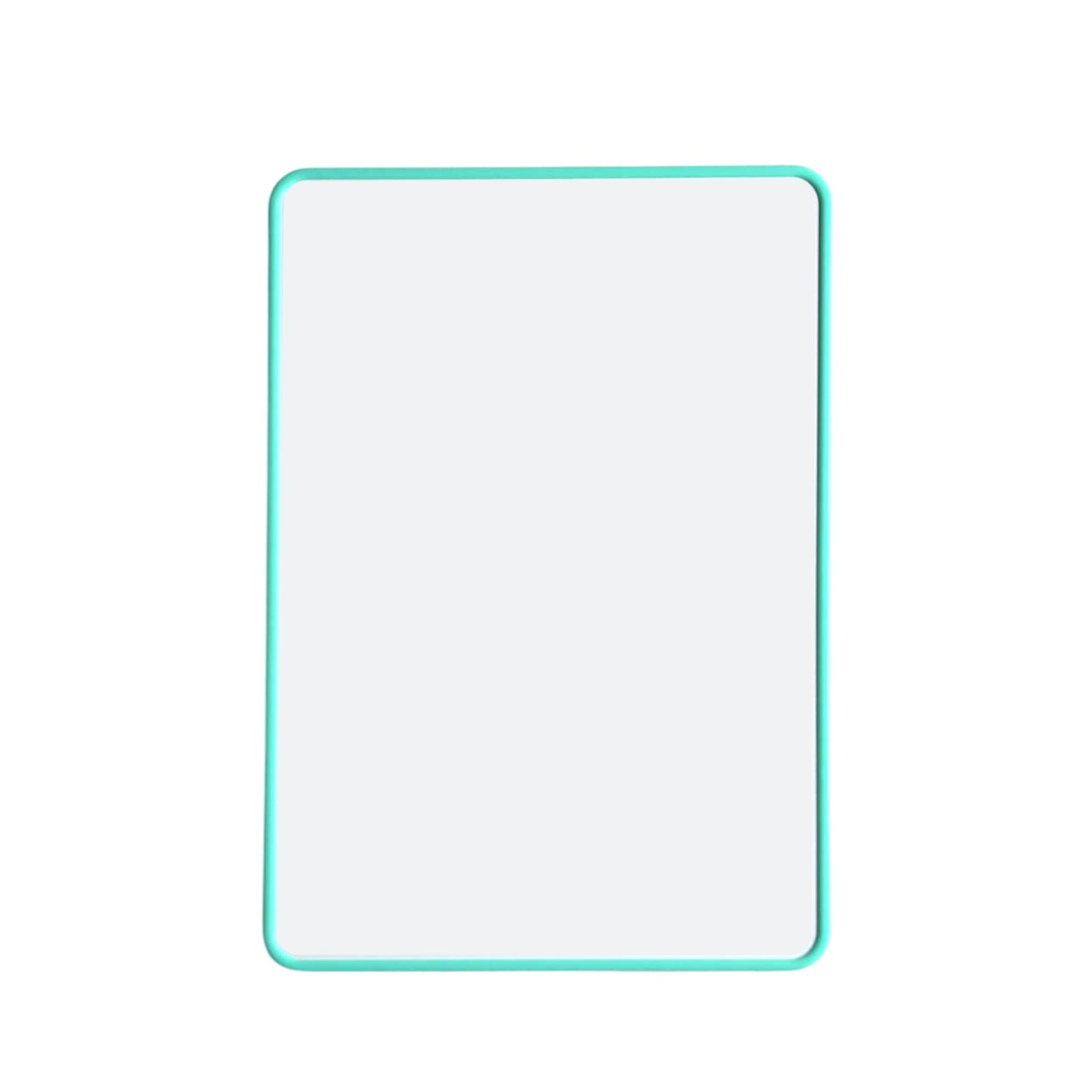 A4 Double Sided Magnetic Erasable MDF Plain Whiteboard With Cyan Border