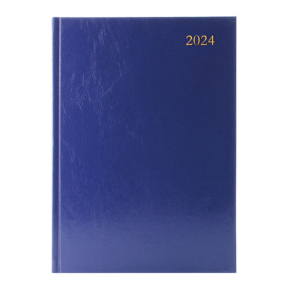 2024 A4 Day Per Page Blue Appointments Diary
