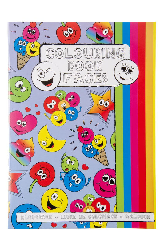A4 Emotion Faces Coloring Book with Stickers