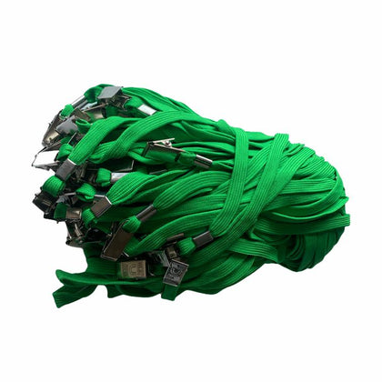 Pack of 100 Green Colour Lanyards with Badge Clip 95cm