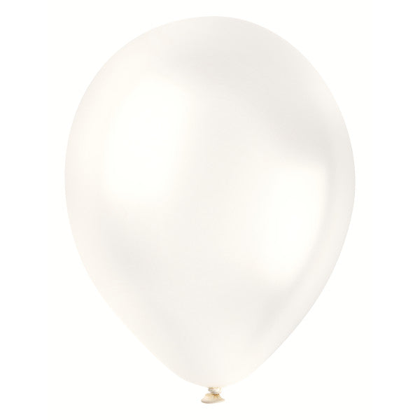 Pack of 50 Pearl White Premium 12" Latex Balloons