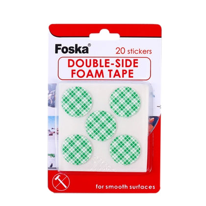 Pack of 20 Double Sided Foam Adhesive Tape 27mm