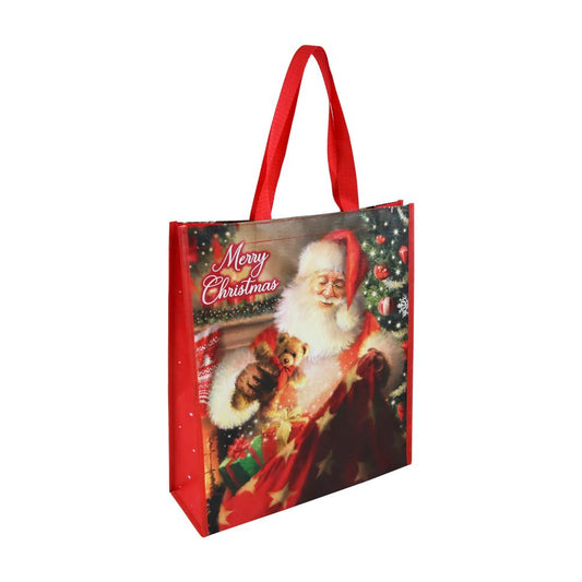Traditional Santa Small PP Woven Christmas Gift Bag